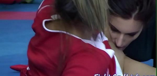  Lesbo cheerleader pussylicked after catfight